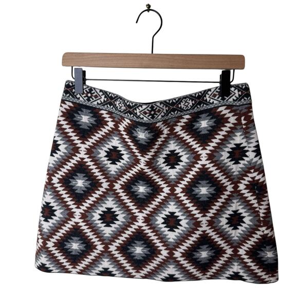 ODD MOLLY 100% Cotton Aztec Print Pull On A Line skirt Size 2/ Medium - Picture 2 of 9